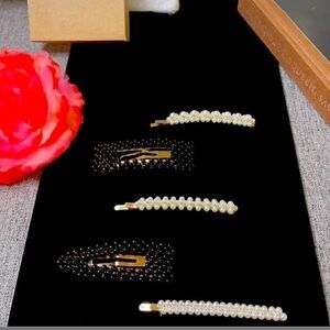 ⭐️ New Pearl Metal Geometric Hairpin Accesories